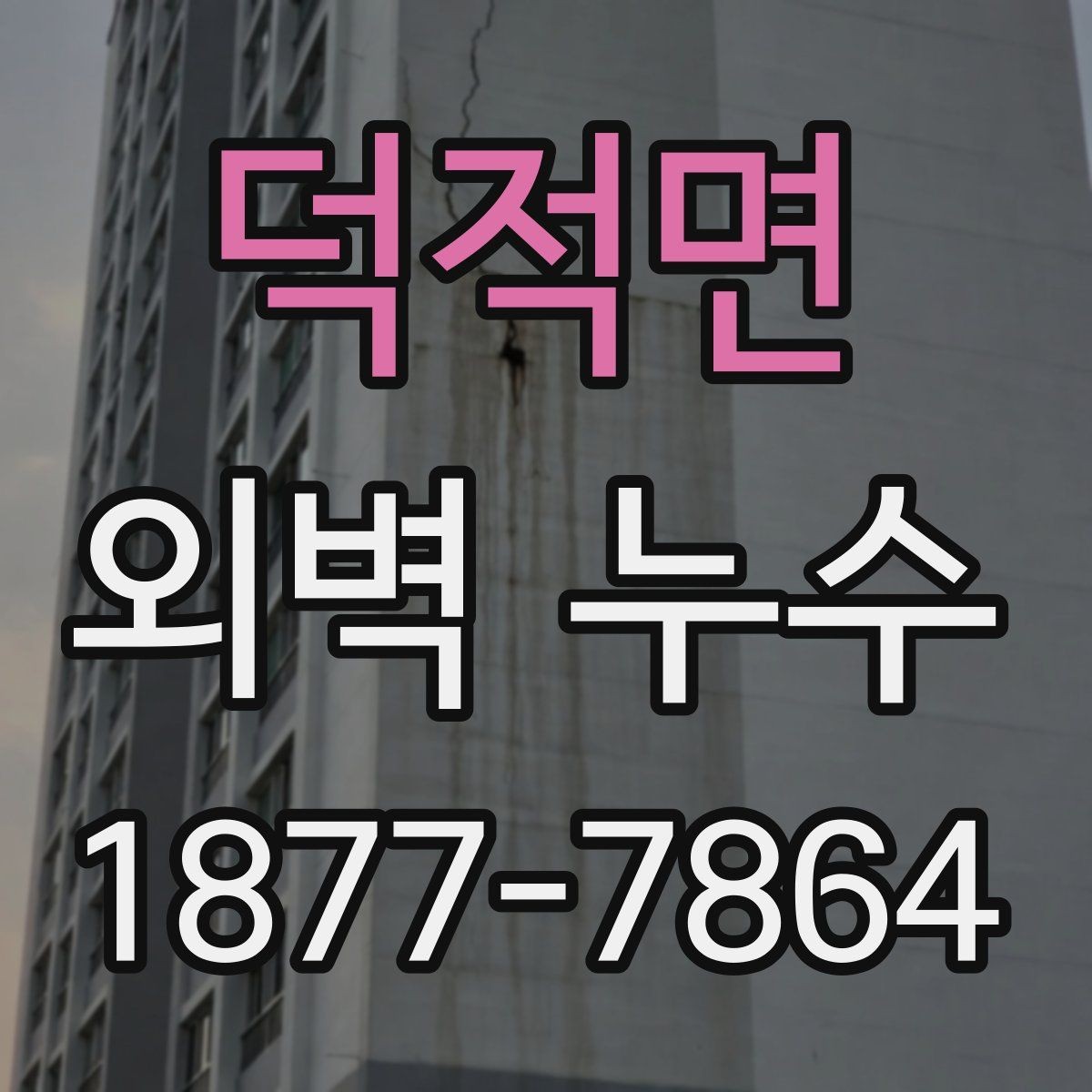 덕적면 외벽 누수 공사 견적에서 볼 항목