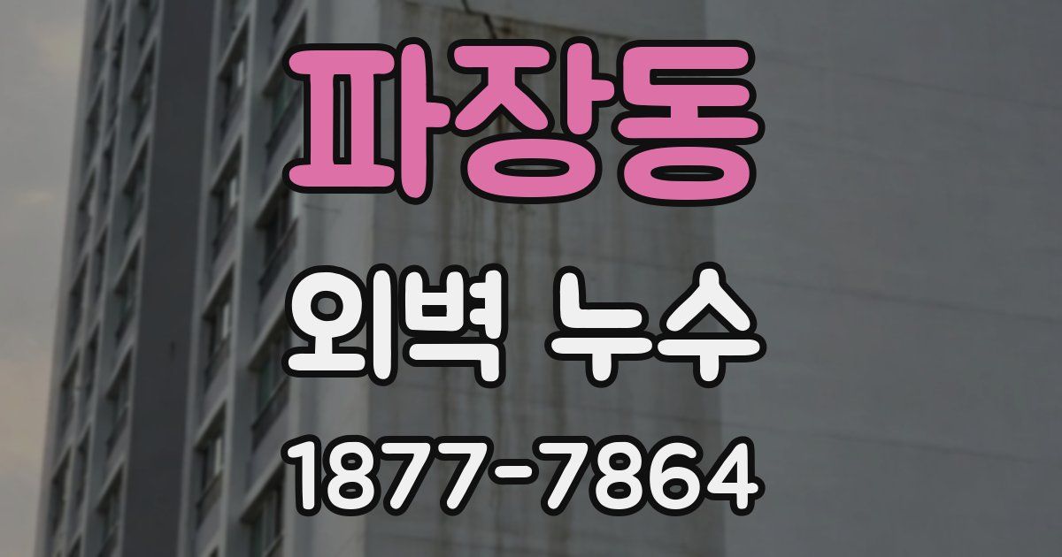 파장동 외벽 누수