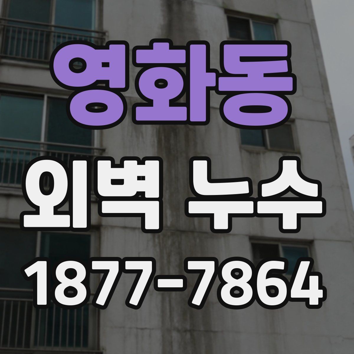 영화동 외벽 누수 공사 범위를 정할 때 보는 기준