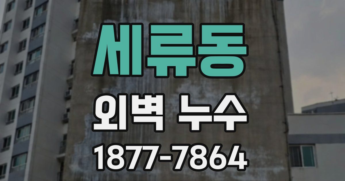 세류동 외벽 누수