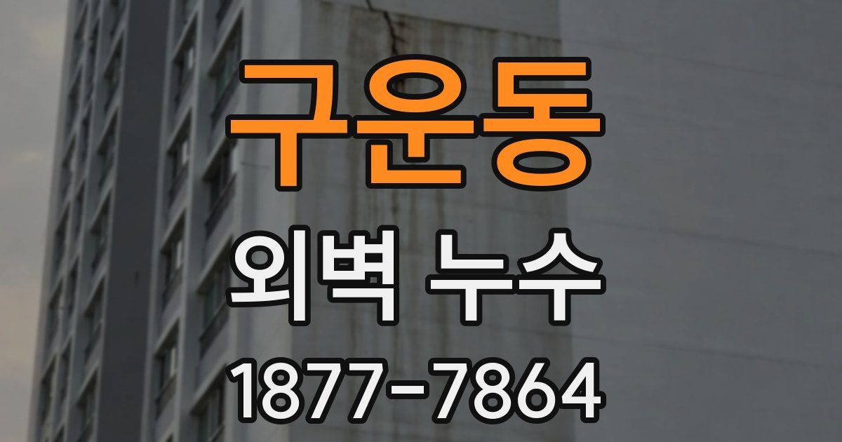 구운동 외벽 누수