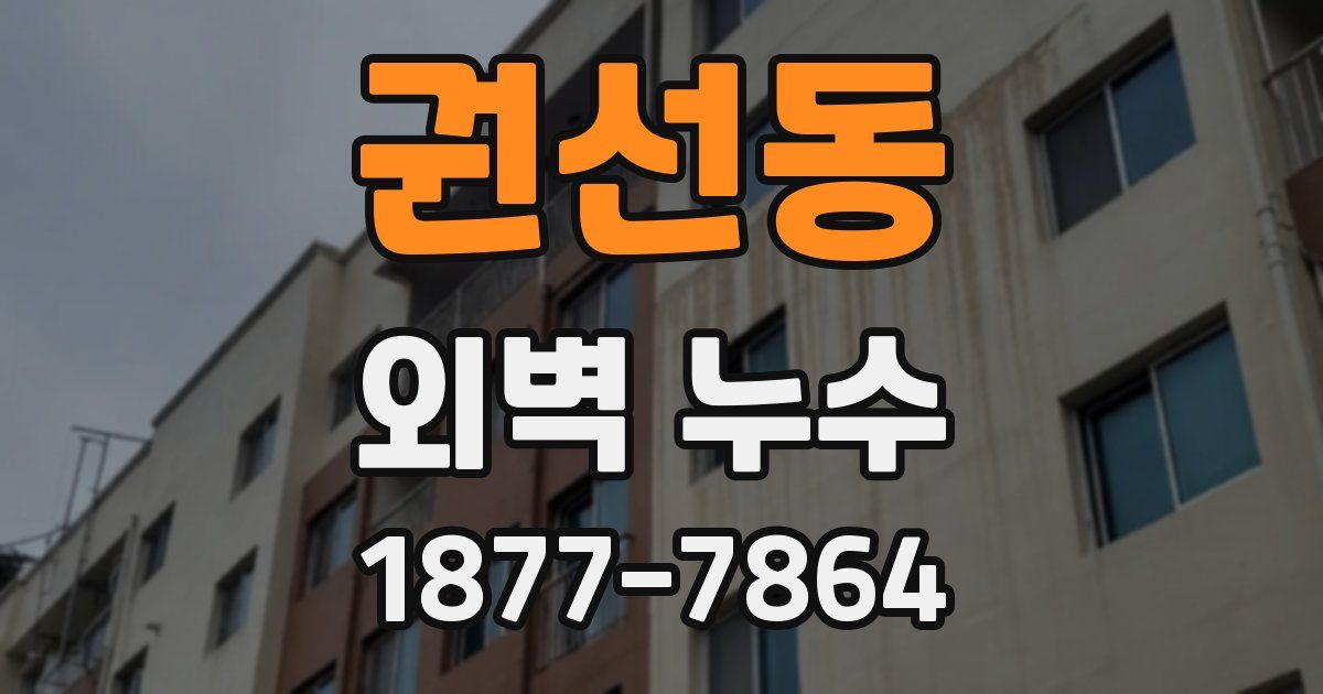 권선동 외벽 누수