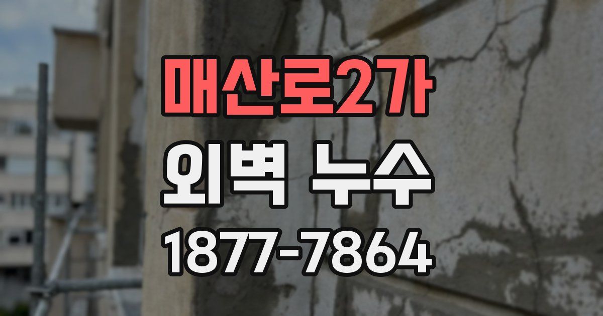 매산로2가 외벽 누수