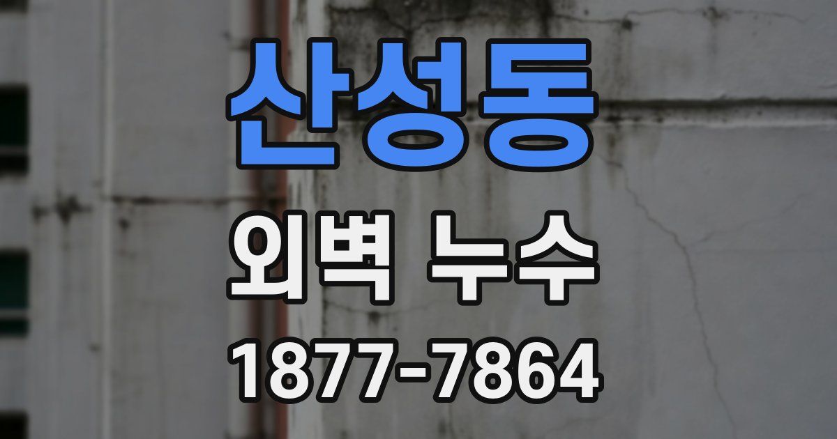 산성동 외벽 누수