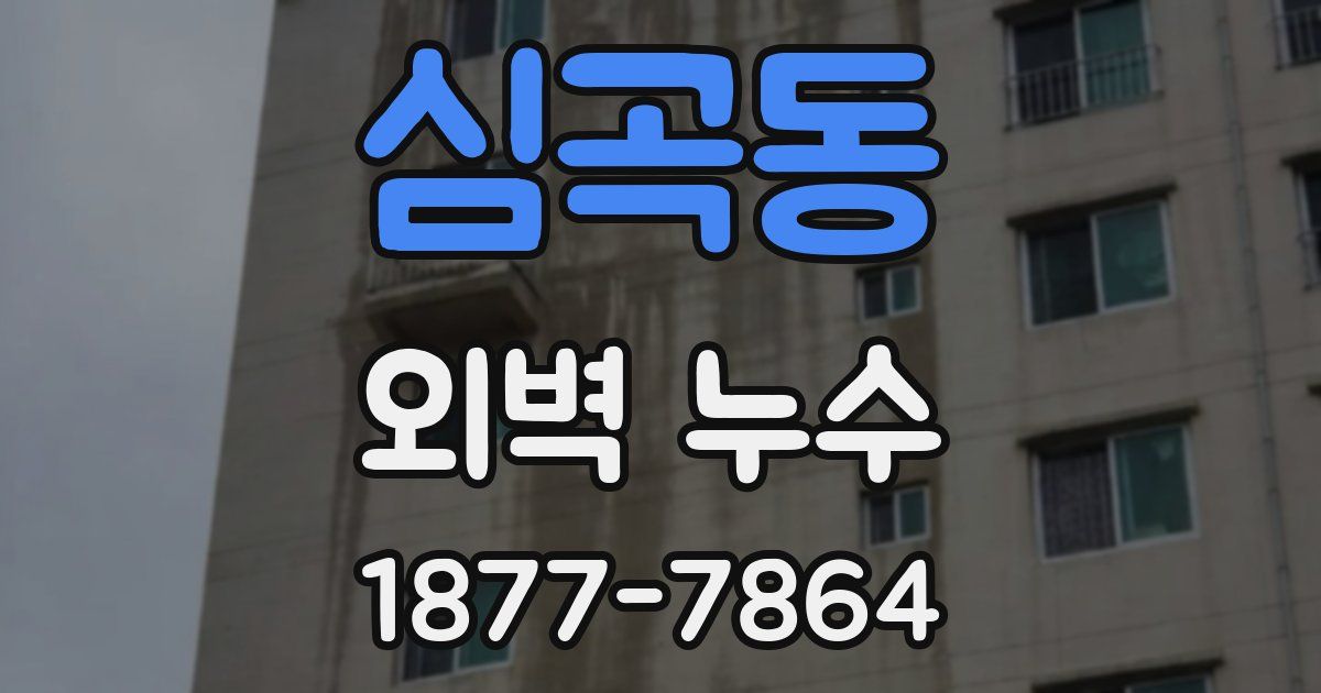 심곡동 외벽 누수