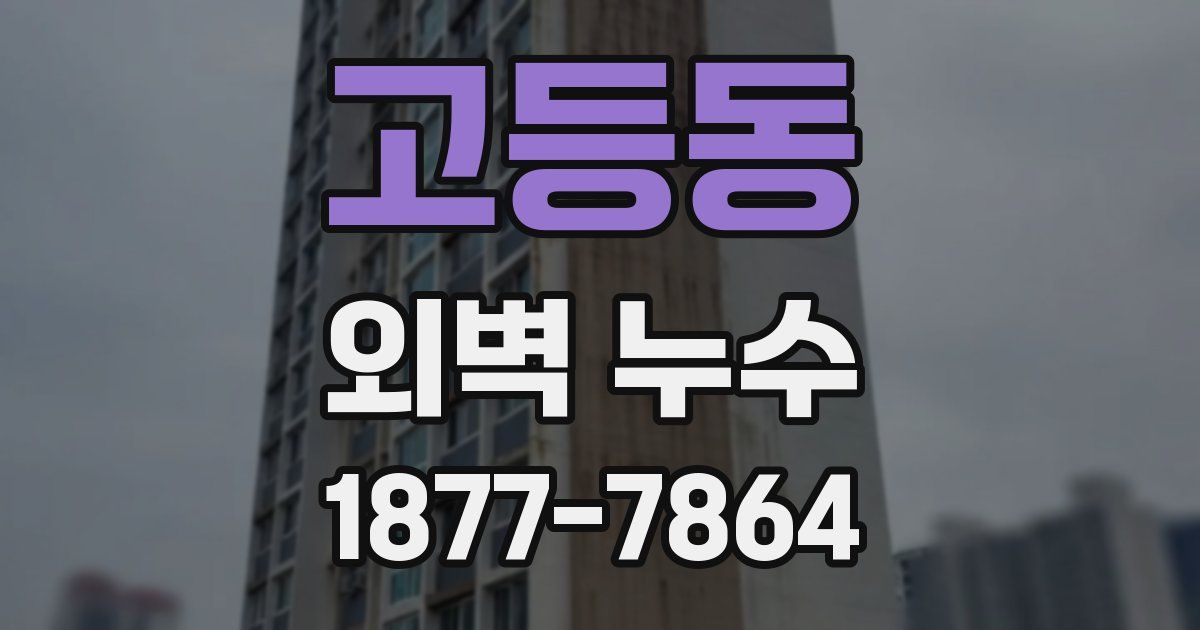 고등동 외벽 누수