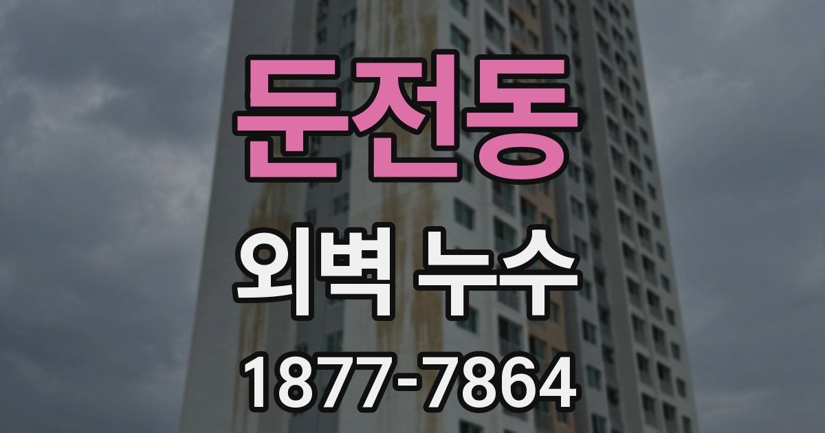 둔전동 외벽 누수