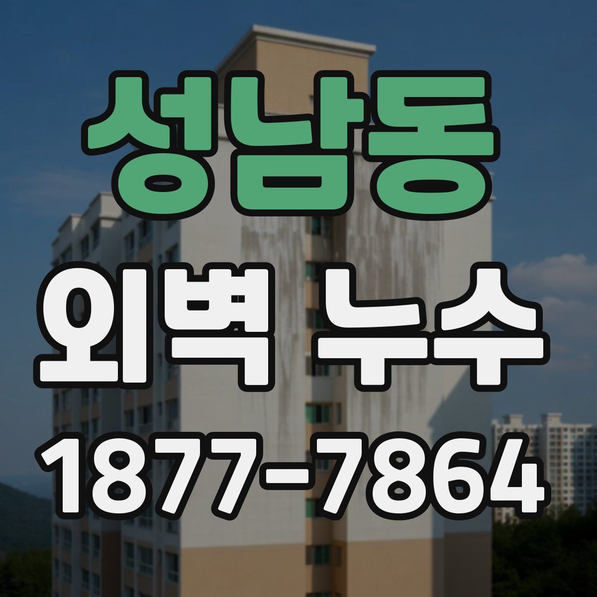성남동 외벽 누수