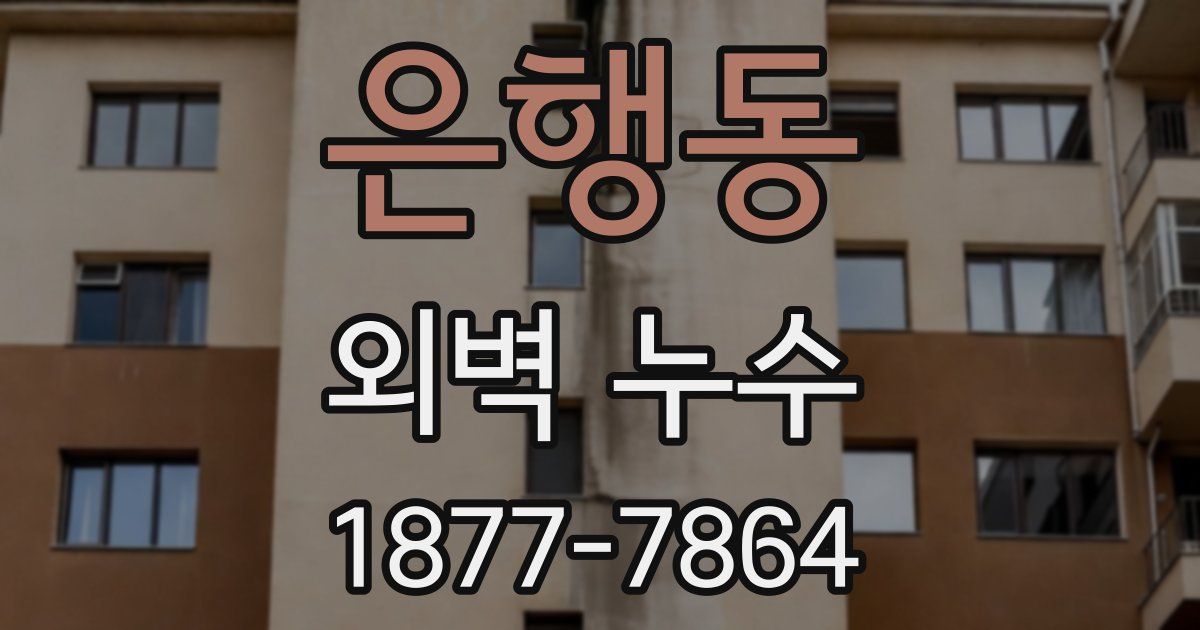 은행동 외벽 누수