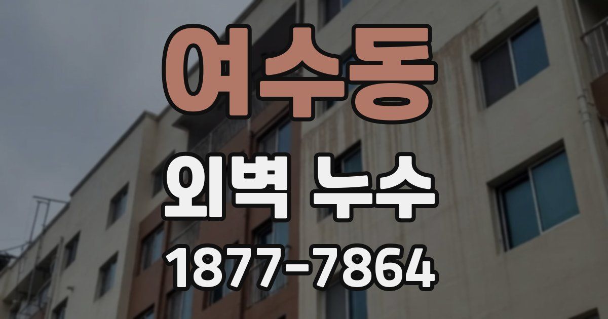 여수동 외벽 누수