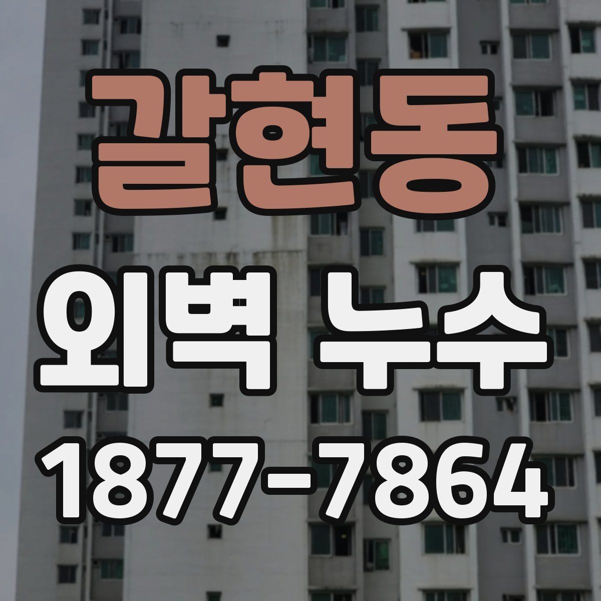 갈현동 외벽 누수 사례에서 많이 보이는 실수