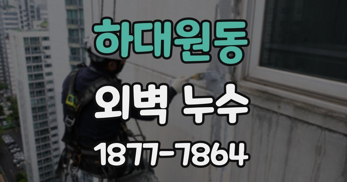 하대원동 외벽 누수