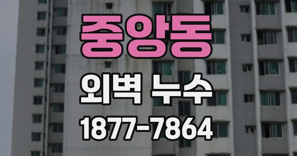 중앙동 외벽 누수