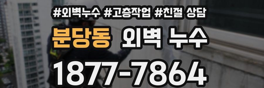 분당동 외벽 누수