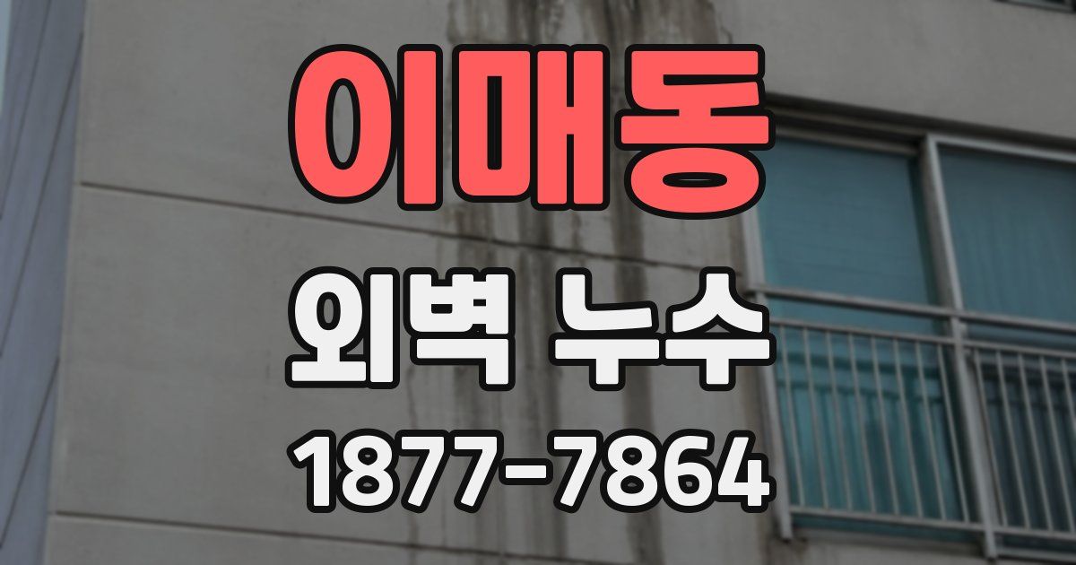 이매동 외벽 누수