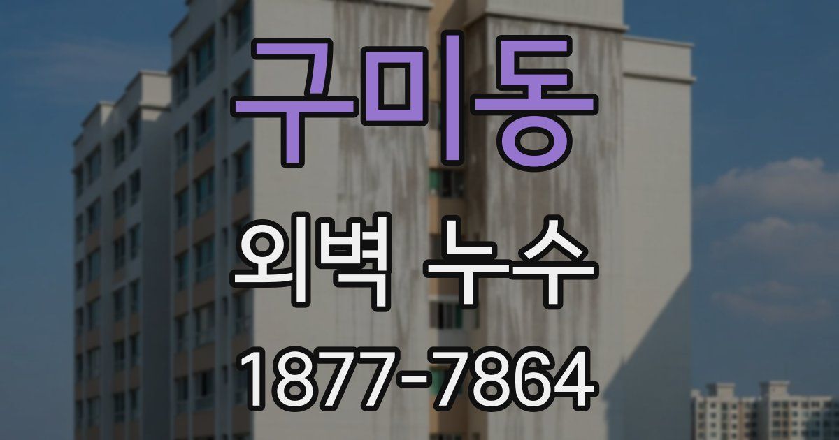 구미동 외벽 누수