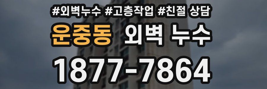 운중동 외벽 누수