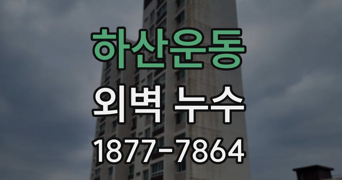하산운동 외벽 누수