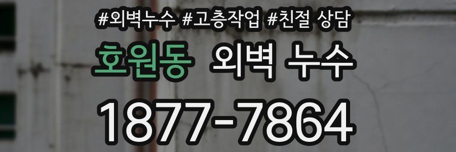 호원동 외벽 누수