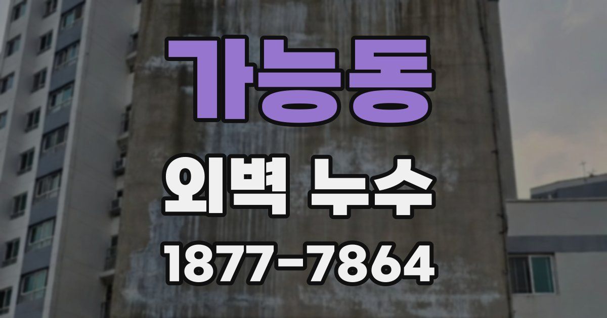 가능동 외벽 누수