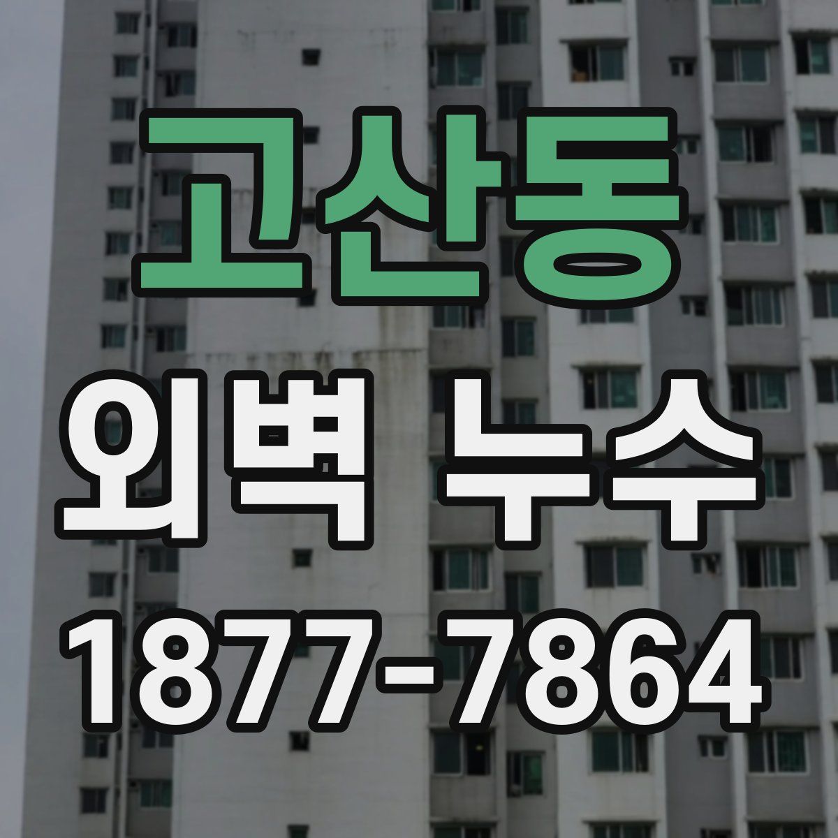 고산동 외벽 누수