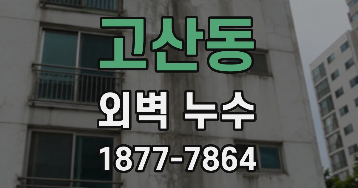 고산동 외벽 누수