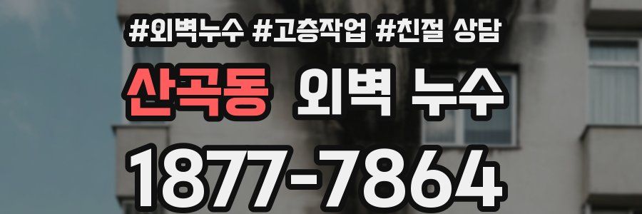 산곡동 외벽 누수