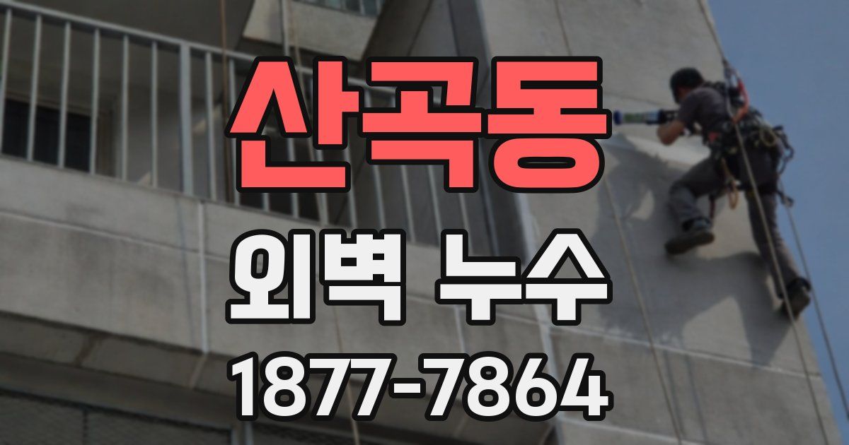 산곡동 외벽 누수