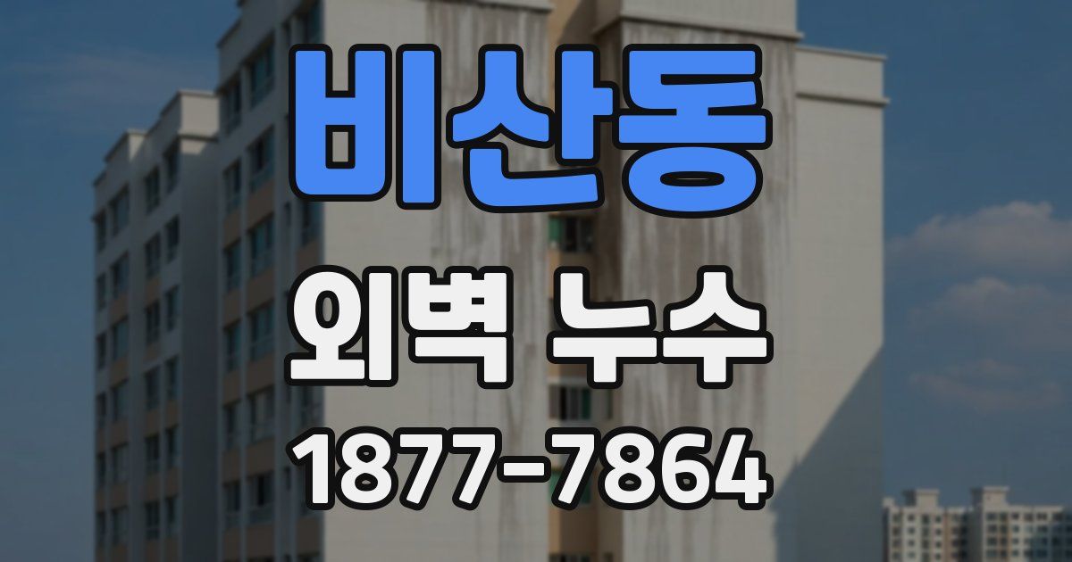 비산동 외벽 누수