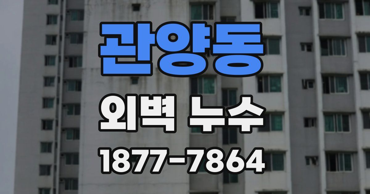 관양동 외벽 누수
