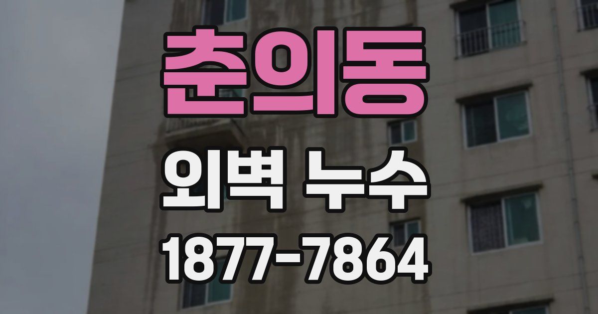 춘의동 외벽 누수