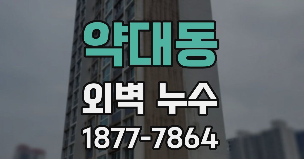 약대동 외벽 누수