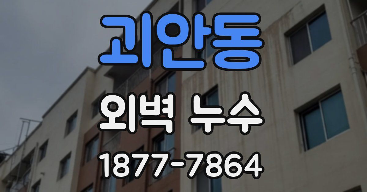 괴안동 외벽 누수