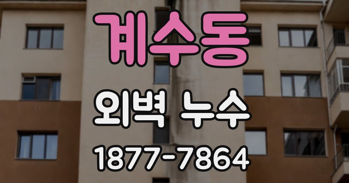 계수동 외벽 누수