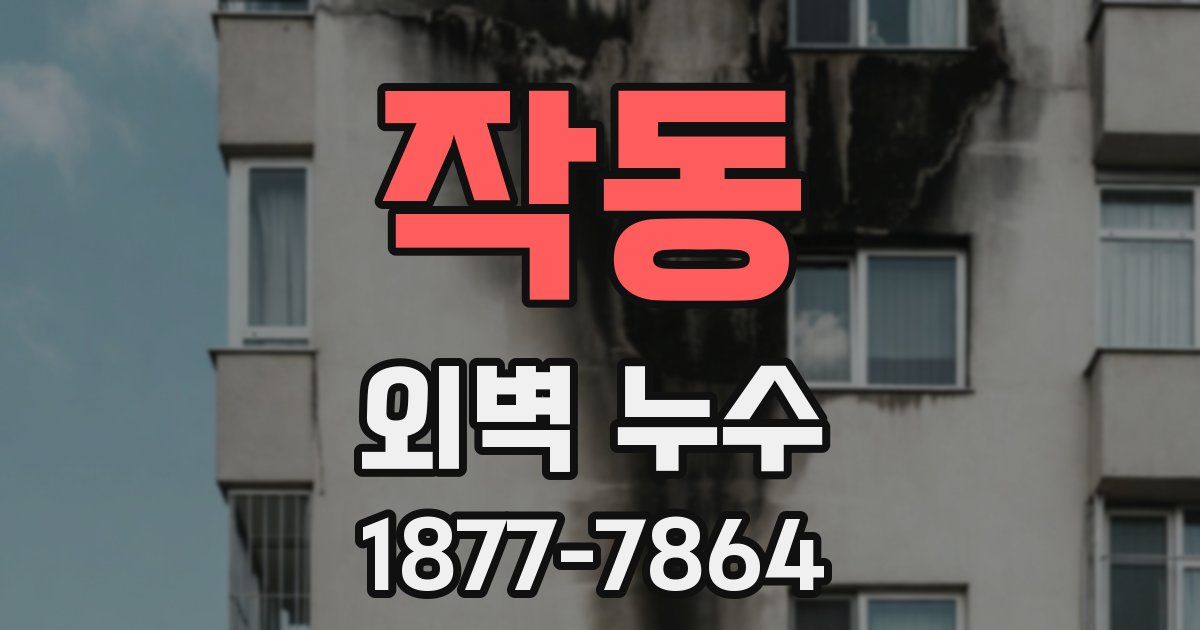 작동 외벽 누수