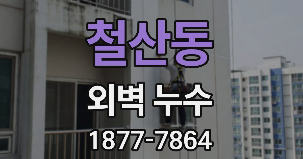 철산동 외벽 누수