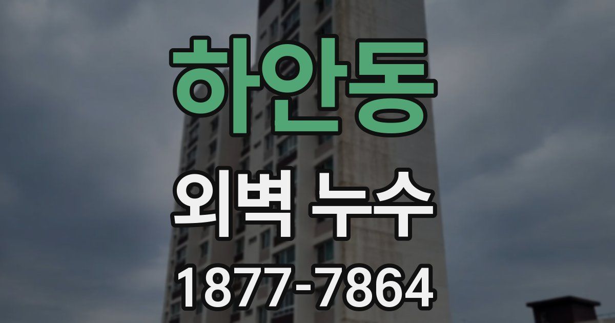 하안동 외벽 누수