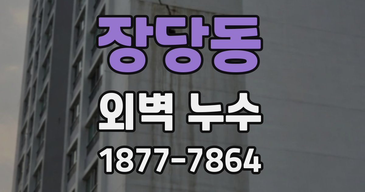 장당동 외벽 누수