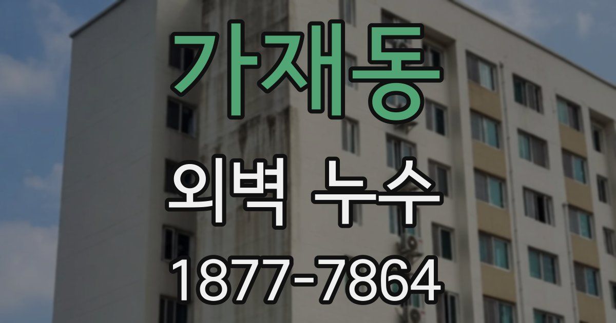 가재동 외벽 누수