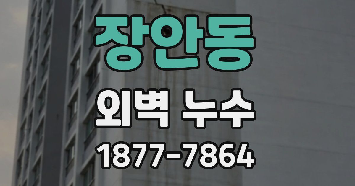 장안동 외벽 누수