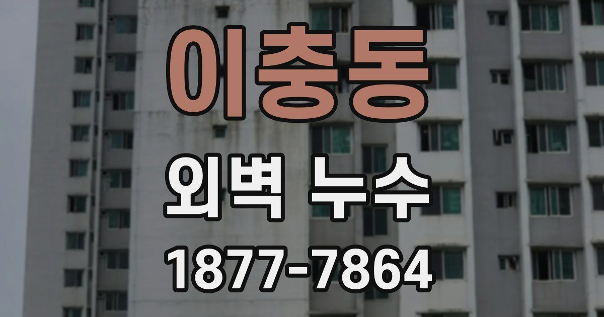 이충동 외벽 누수