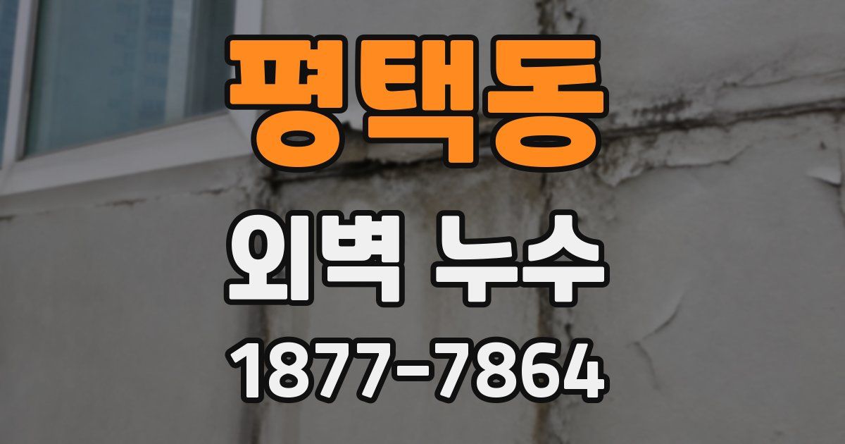 평택동 외벽 누수