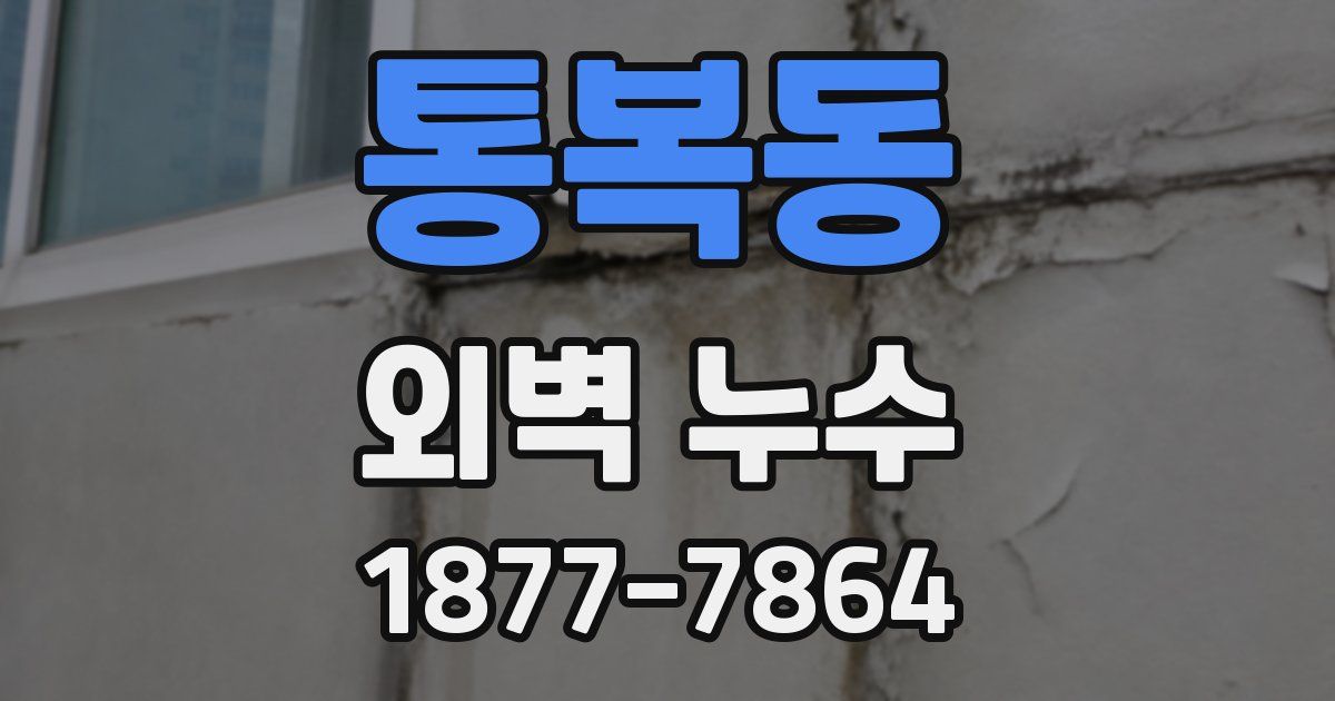 통복동 외벽 누수