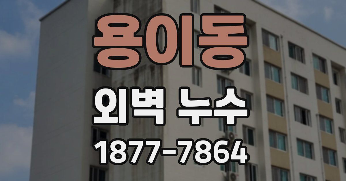 용이동 외벽 누수