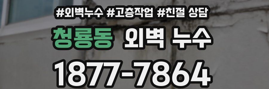 청룡동 외벽 누수