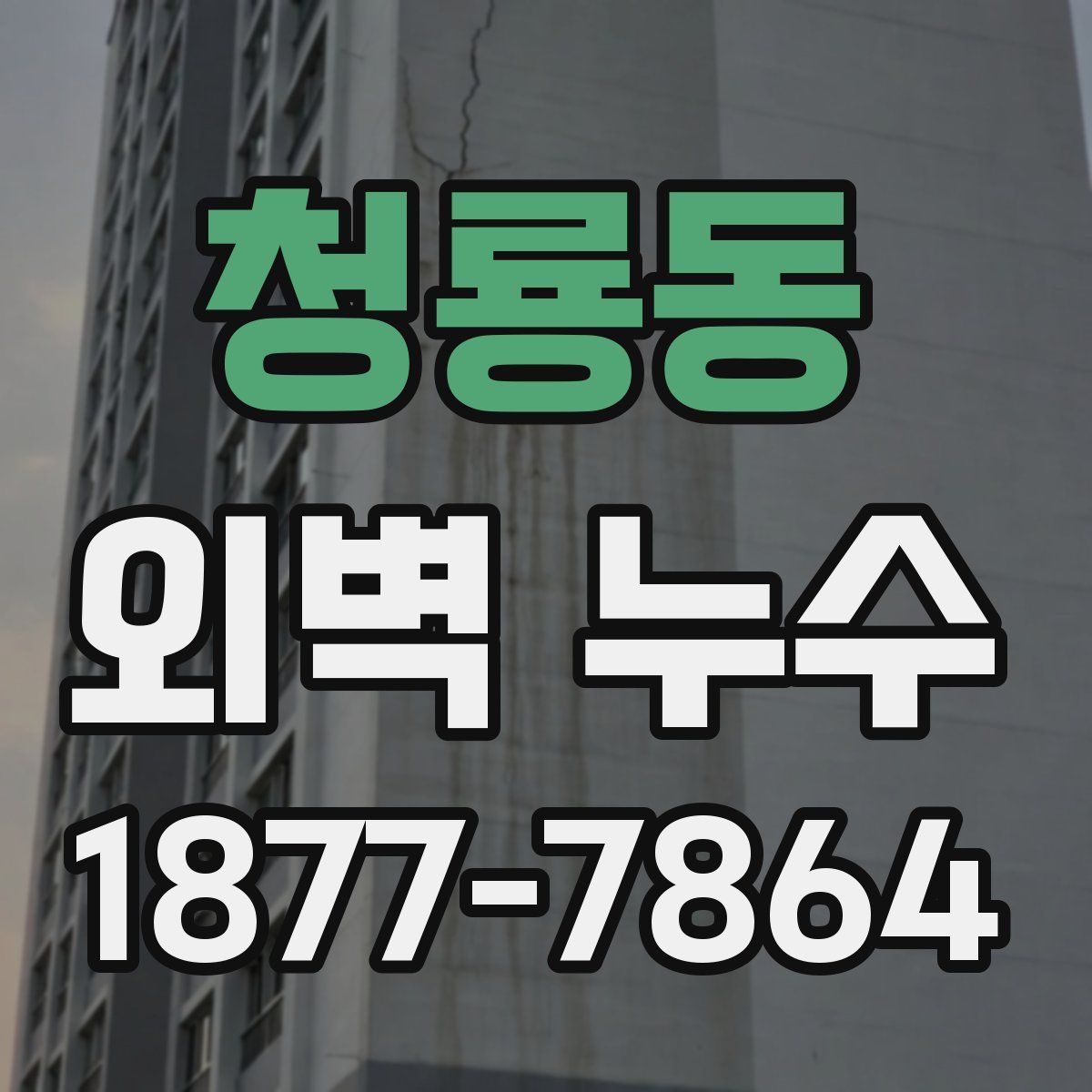 청룡동 외벽 누수