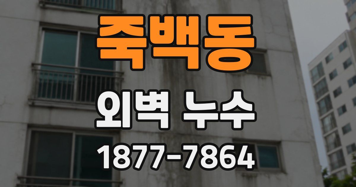 죽백동 외벽 누수