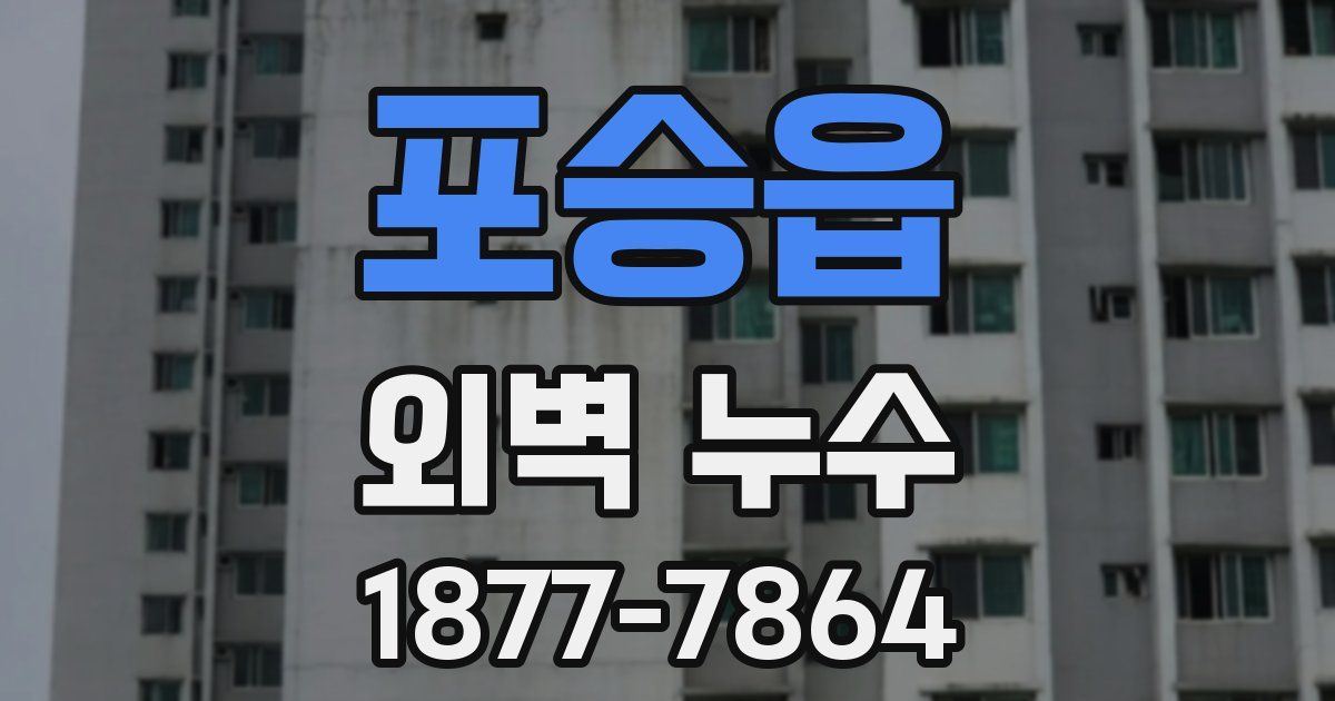 포승읍 외벽 누수