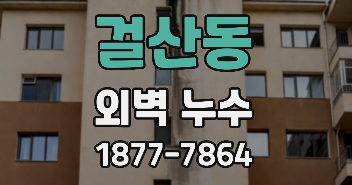 걸산동 외벽 누수