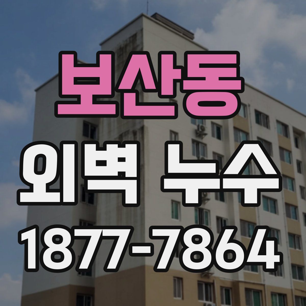 보산동 외벽 누수